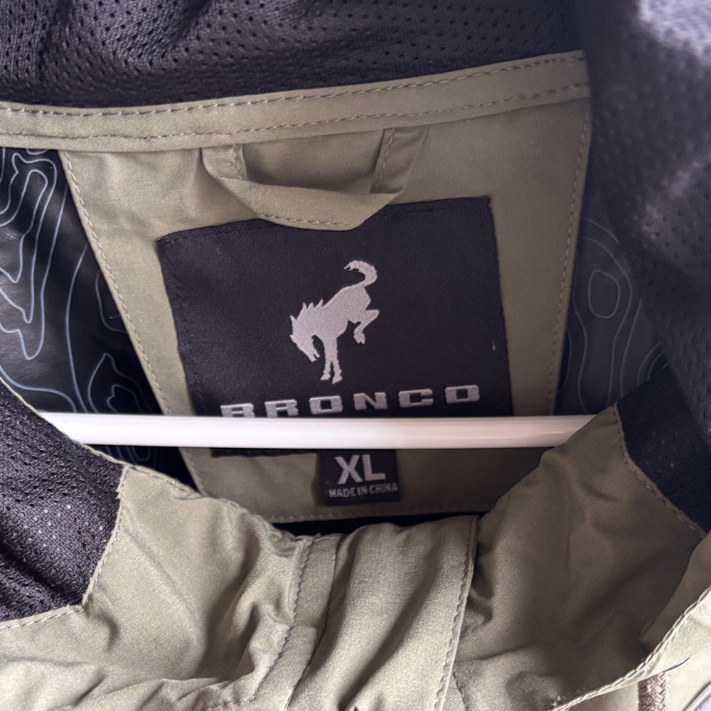 Hooded Rain Anorak Jacket - Olive Green - Picture 3 of 3